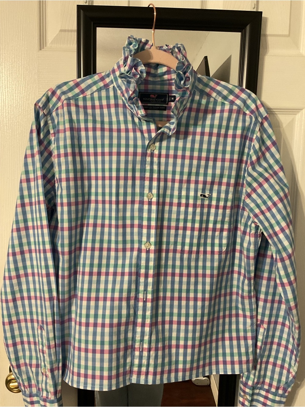 Upcycled Vineyard Vines Multicolor Plaid Button-Down Shirt